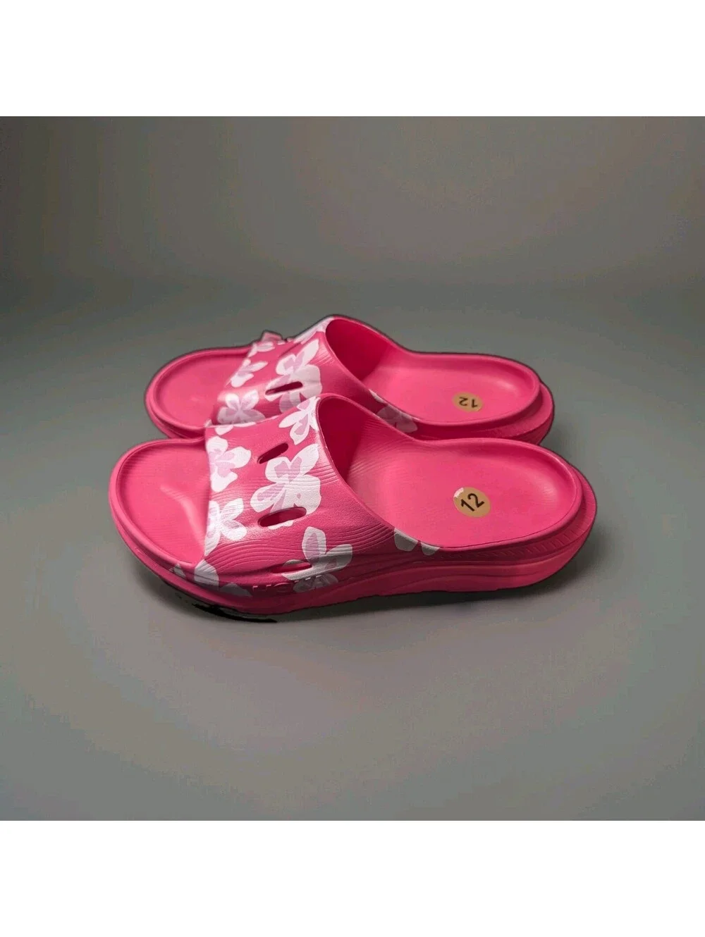 HOKA Vibrant Bloom Ora 3 Women’s 14 Men's 12 US Pink Recovery Slide Sandals